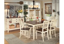 whitesburg cottage white side chair   