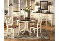whitesburg cottage white side chair   