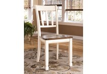 whitesburg cottage white side chair   