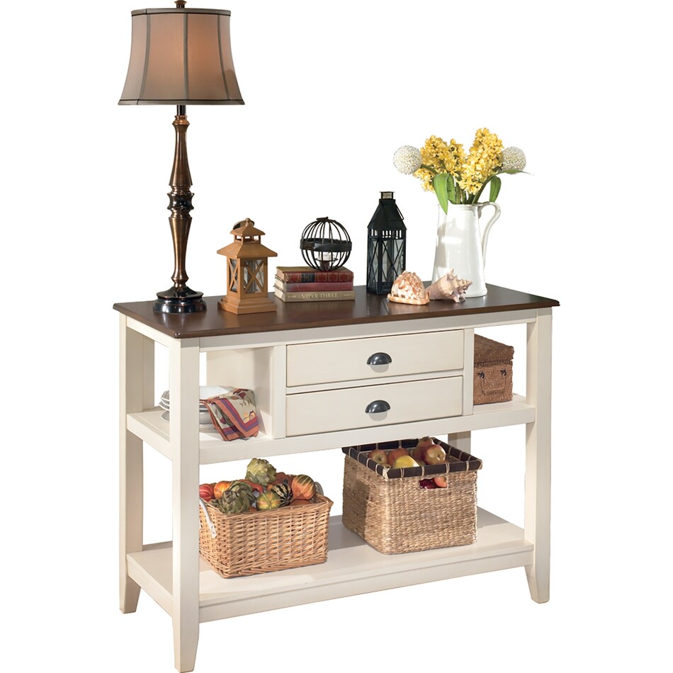 whitesburg cottage white sideboard server   