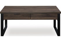 wickman falls dark brown cocktail table   