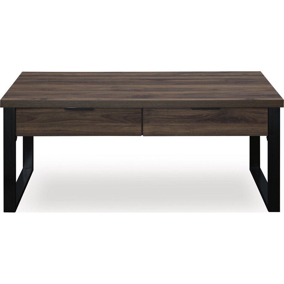 wickman falls dark brown cocktail table   