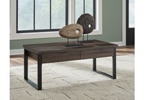 wickman falls dark brown cocktail table   