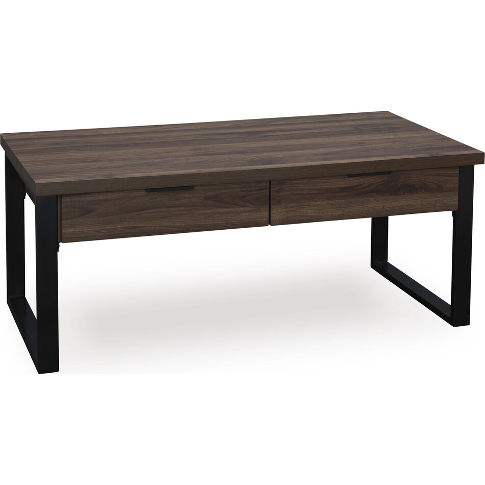 wickman falls dark brown cocktail table   