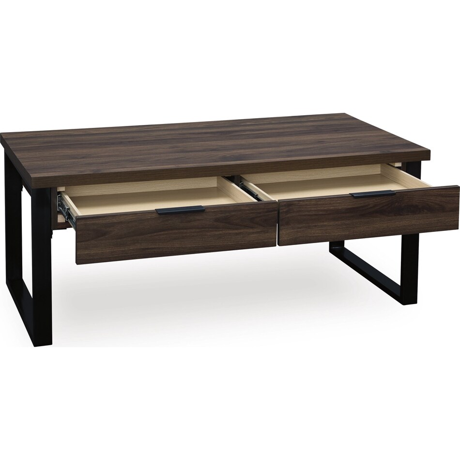 wickman falls dark brown cocktail table   