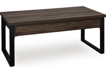 wickman falls dark brown cocktail table   