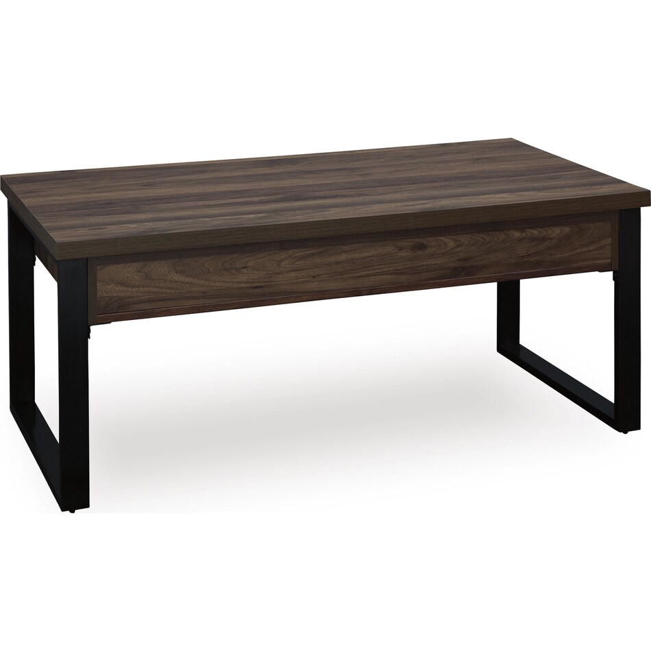 wickman falls dark brown cocktail table   