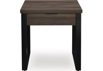 wickman falls dark brown end table   