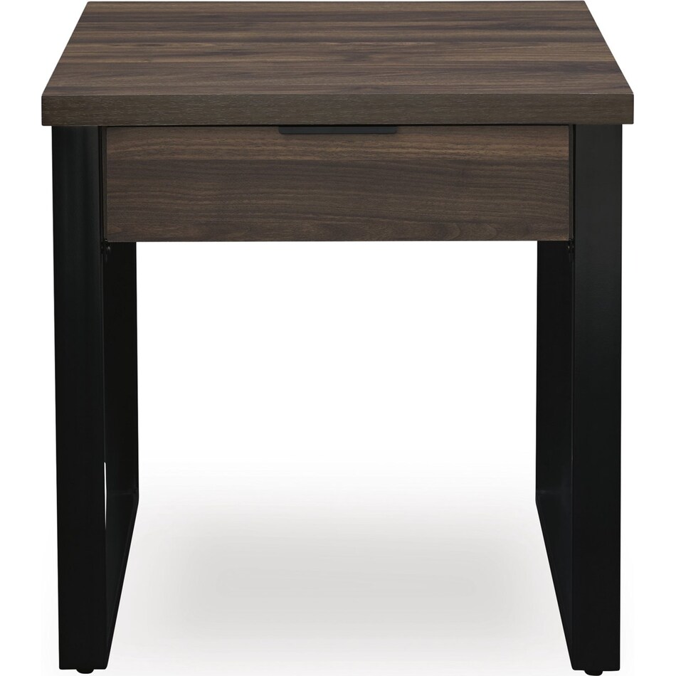wickman falls dark brown end table   