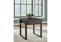 wickman falls dark brown end table   
