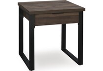 wickman falls dark brown end table   