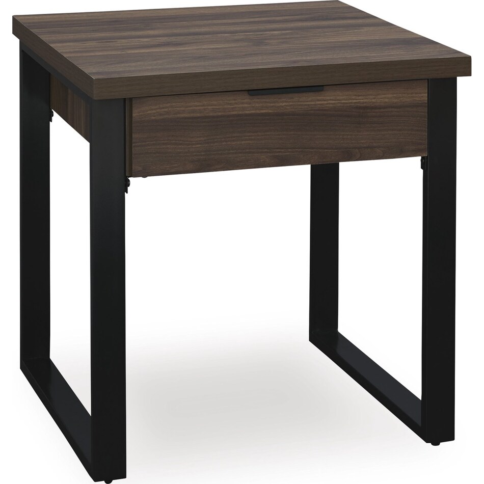 wickman falls dark brown end table   