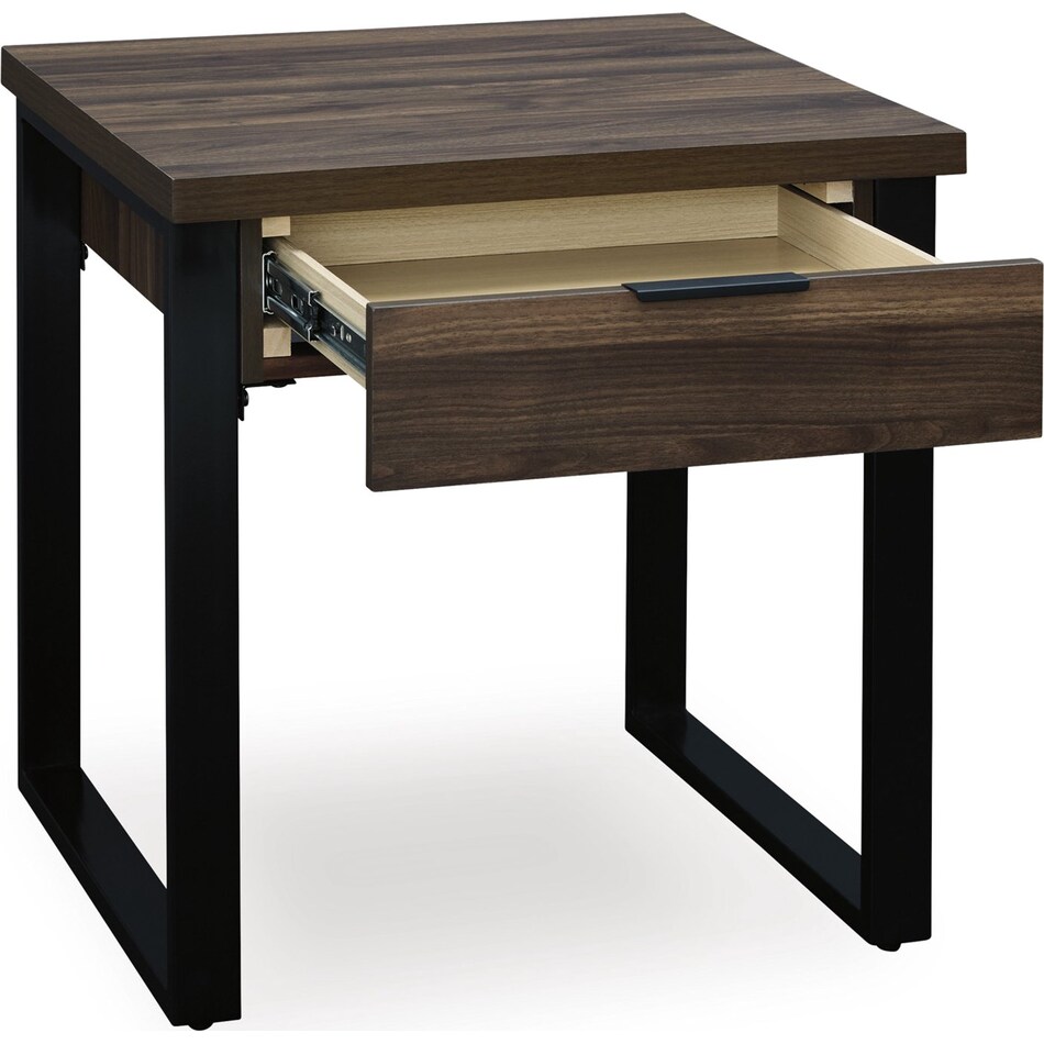 wickman falls dark brown end table   