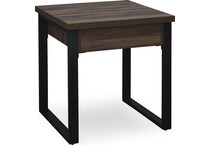 wickman falls dark brown end table   