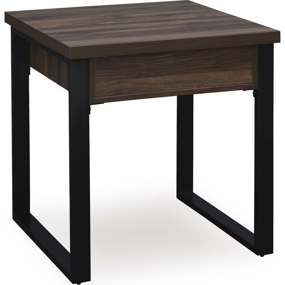 wickman falls dark brown end table   