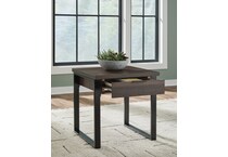 wickman falls dark brown end table   