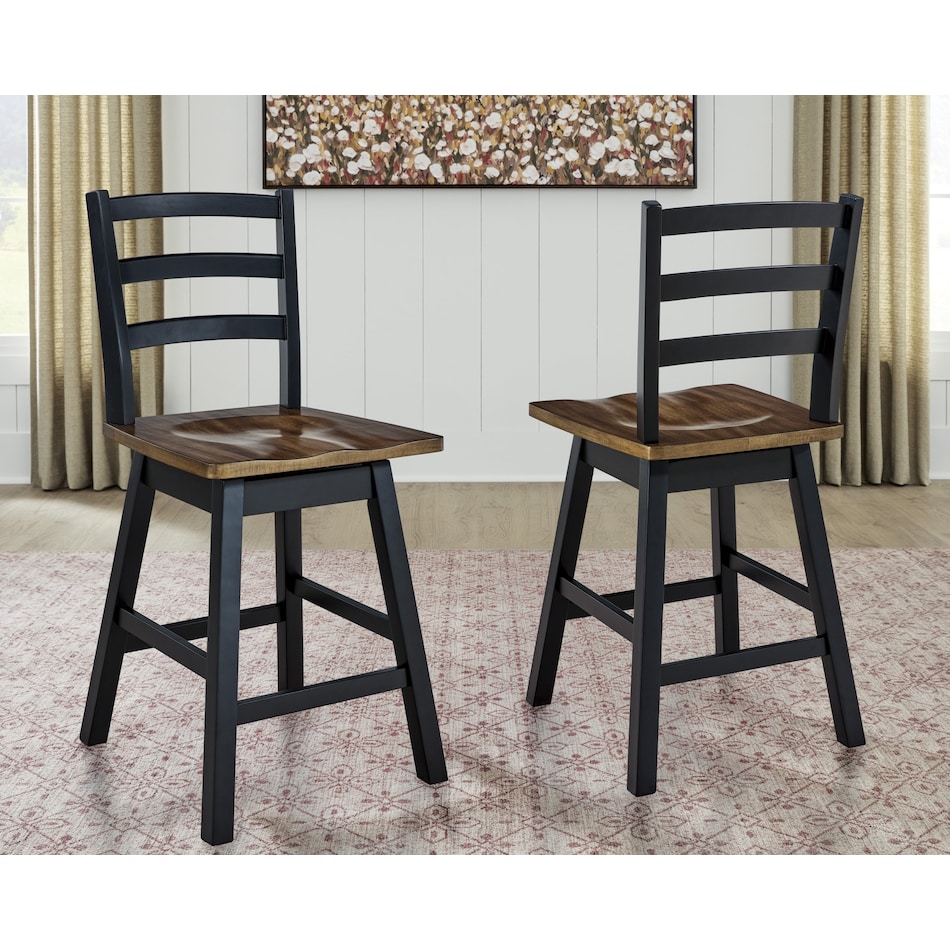wildenauer brown black barstool   
