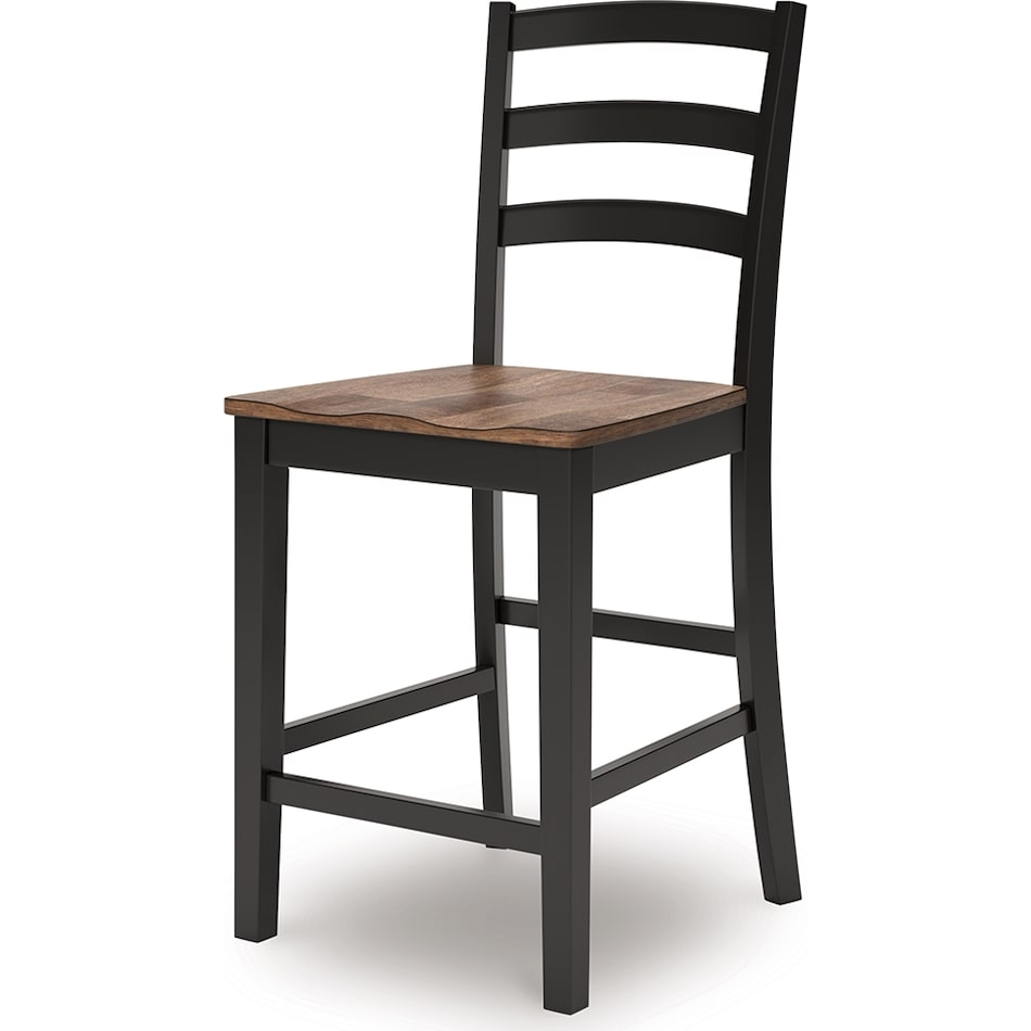 wildenauer brown black counter chair   