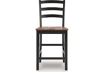 wildenauer brown black counter chair   