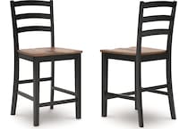 wildenauer brown black counter chair   