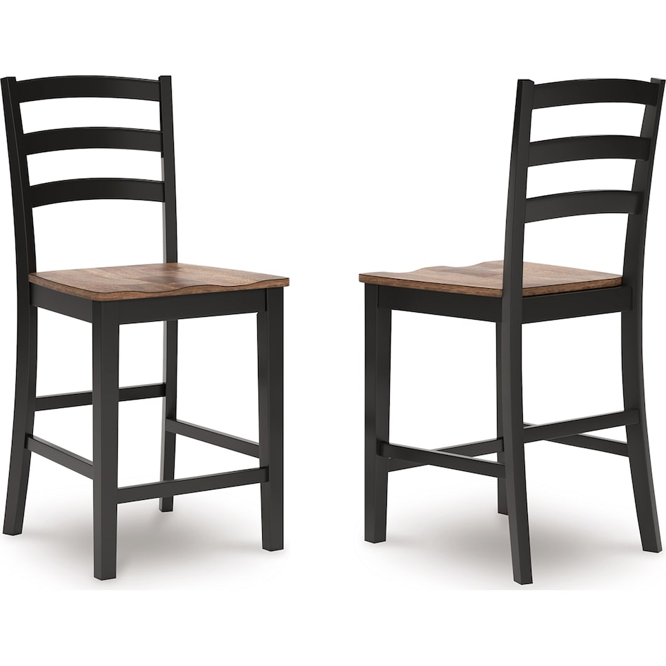 wildenauer brown black counter chair   
