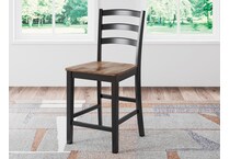wildenauer brown black counter chair   