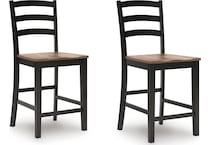 wildenauer brown black counter chair   