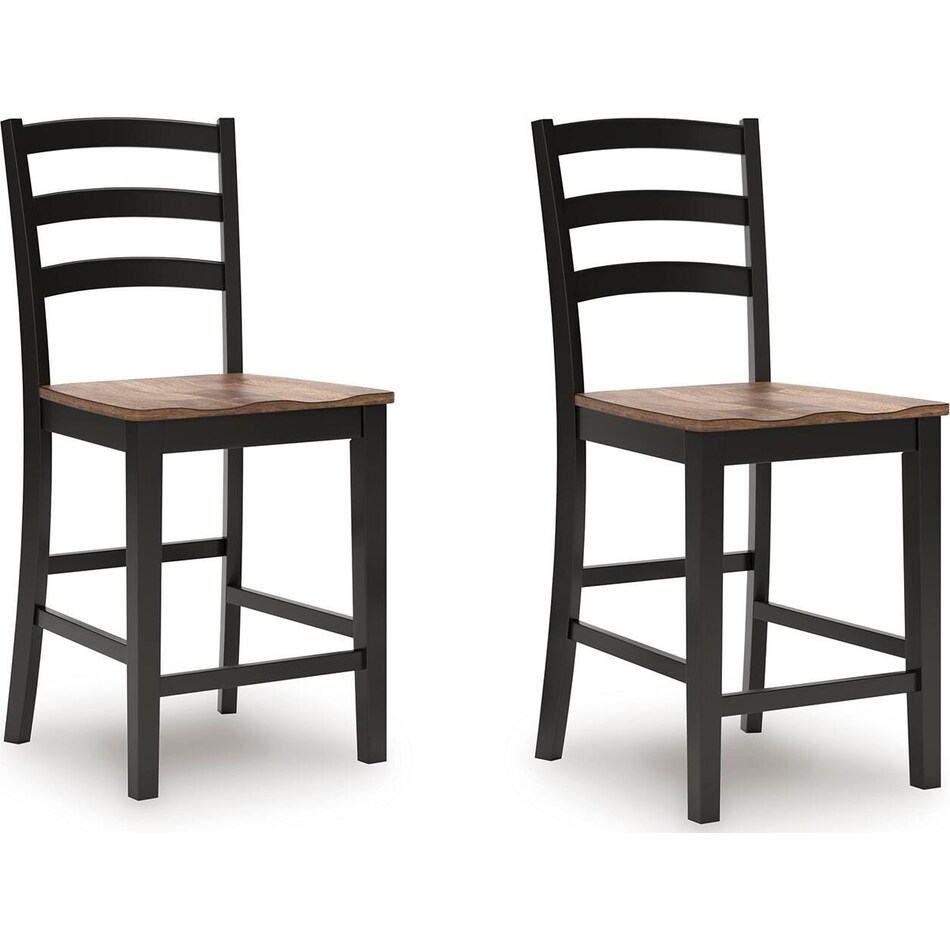 wildenauer brown black counter chair   