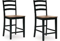 wildenauer brown black counter chair   