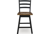 wildenauer brown black counter chair   