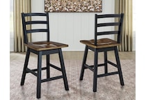 wildenauer brown black counter chair   