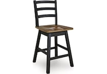 wildenauer brown black counter chair   