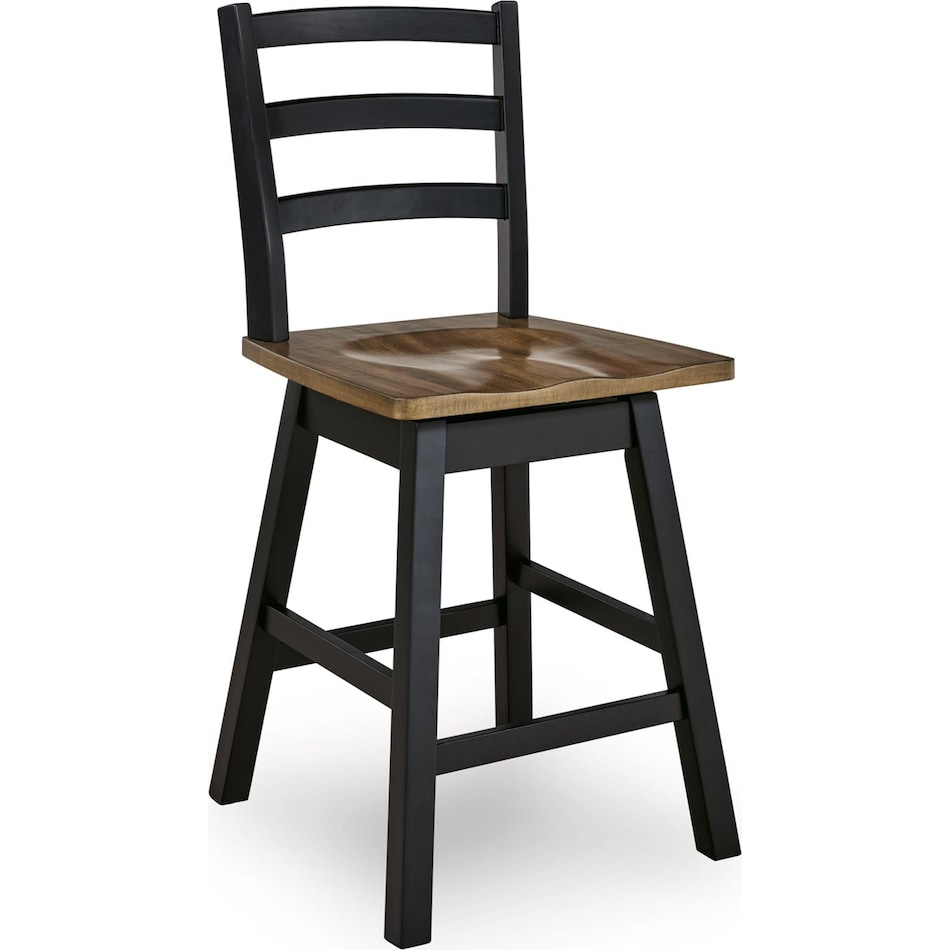 wildenauer brown black counter chair   