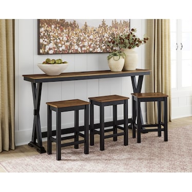 WILDENAUER COUNTER HEIGHT DINING TABLE AND BARSTOOL SET