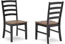 wildenauer brown black side chair   