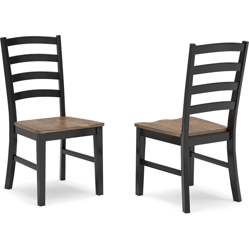 wildenauer brown black side chair   