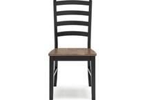 wildenauer brown black side chair   