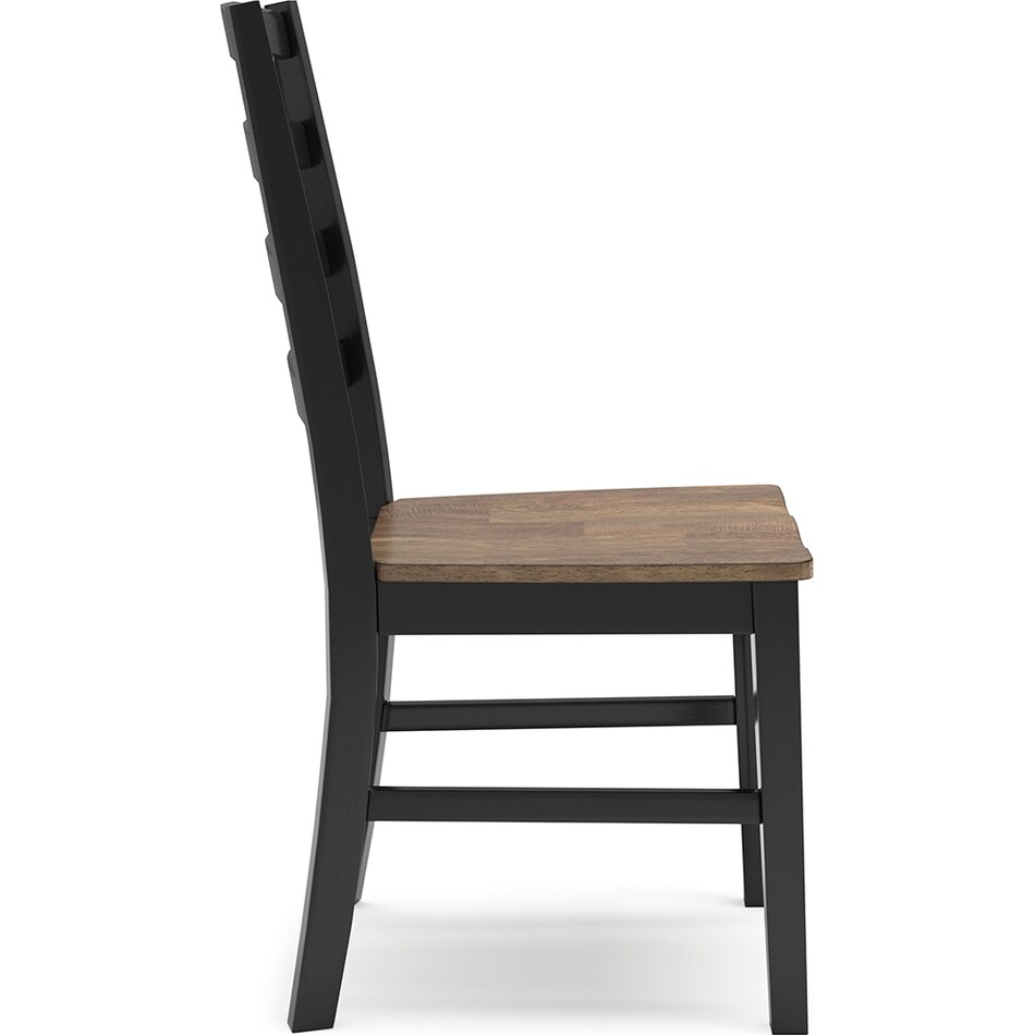wildenauer brown black side chair   