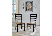 wildenauer brown black side chair   