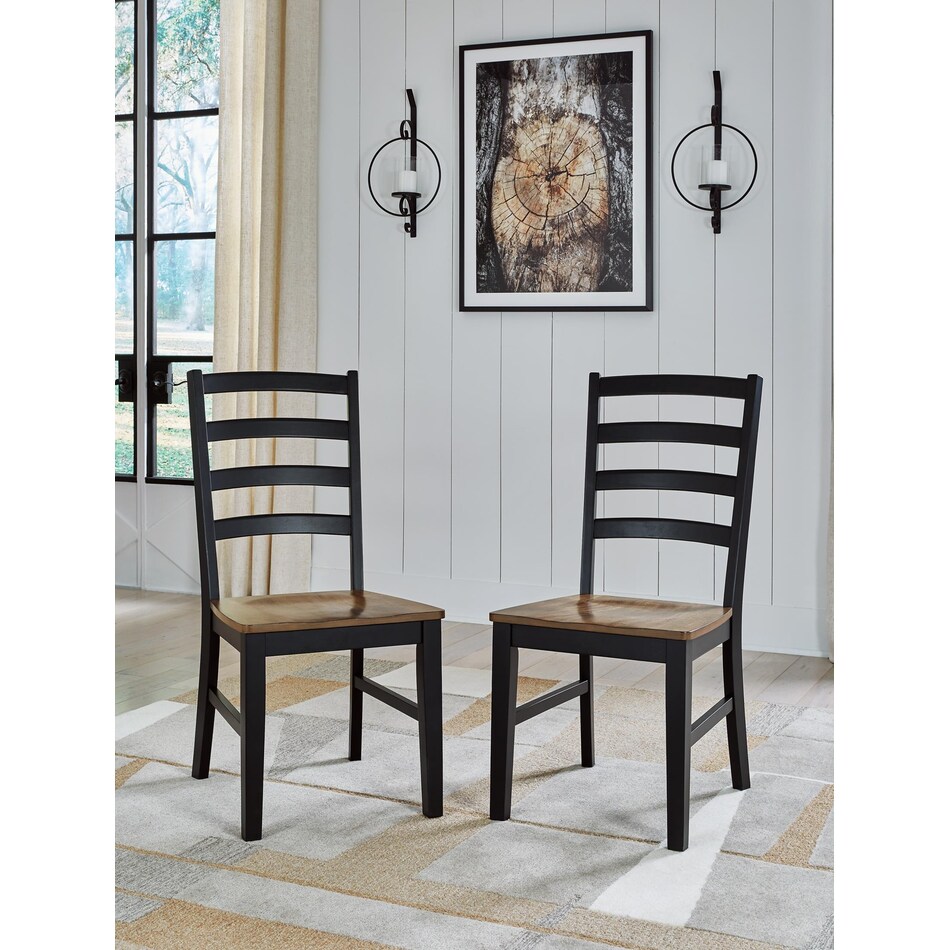 wildenauer brown black side chair   