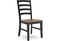 wildenauer brown black side chair   