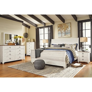 WILLOWTON SLEIGH BED KING