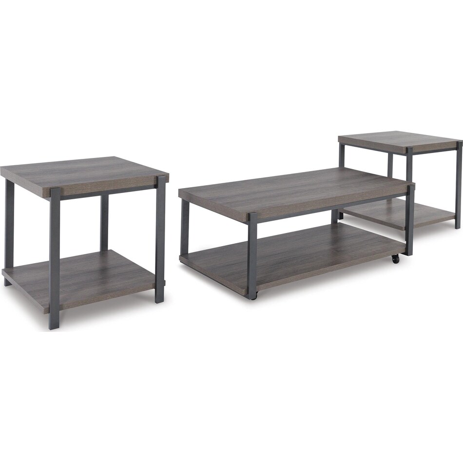 wilmaden gray black  pack tables   