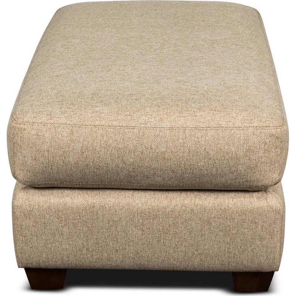 wilmette collection beige ottoman   