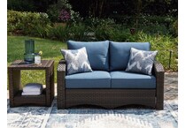 windglow blue loveseat   