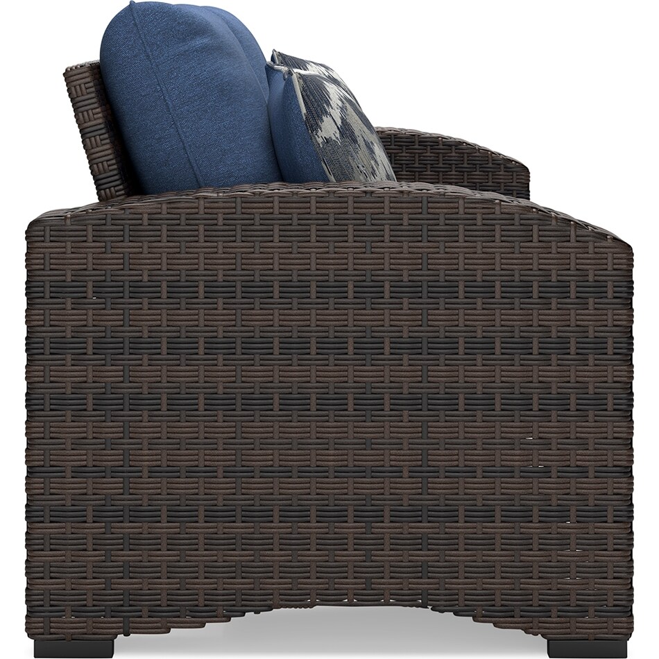 windglow blue loveseat   