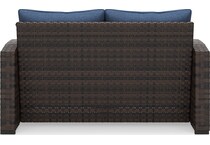 windglow blue loveseat   