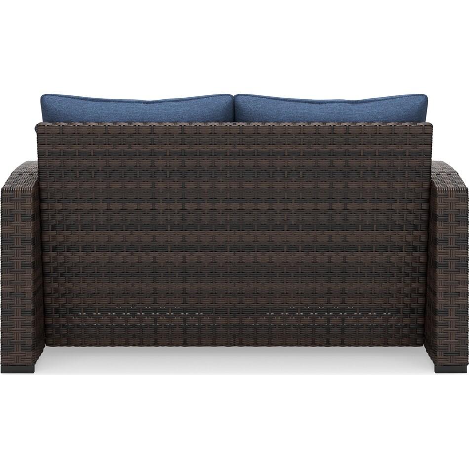 windglow blue loveseat   