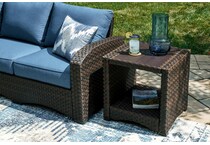 windglow brown end table   