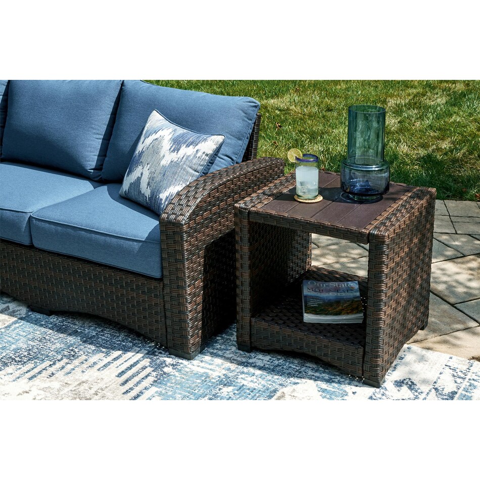 windglow brown end table   